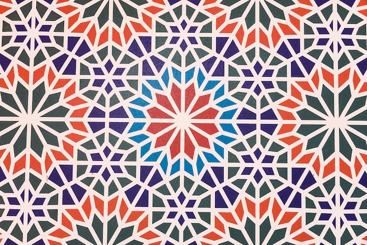 Photo gratuit fond en céramique avec des formes géométriques