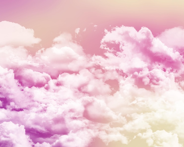 Photo gratuit fond de ciel abstrait avec des nuages de barbe à papa