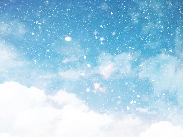 Photo gratuit fond de ciel d'hiver de noël avec des chutes de neige
