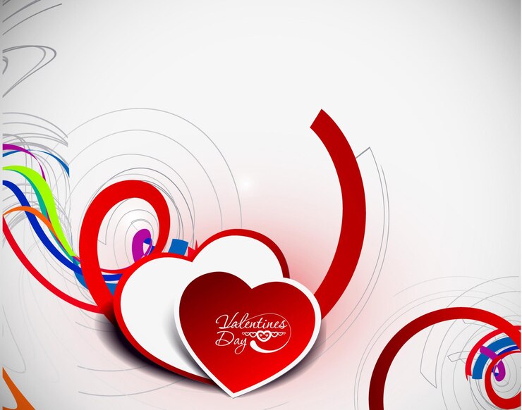 Photo gratuit fond de coeur saint valentin, illustration vectorielle.