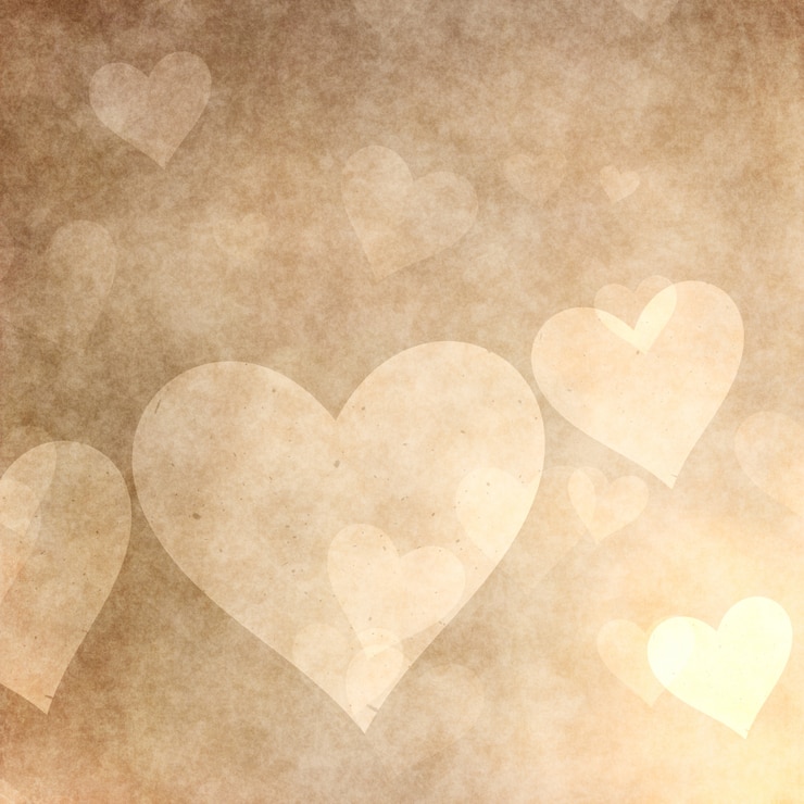 Photo gratuit fond de coeurs de style grunge pour la saint-valentin