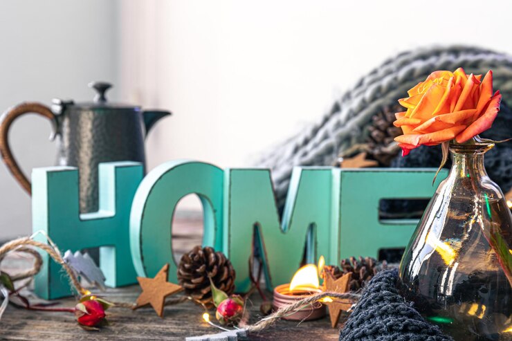 Photo gratuit fond confortable avec mot décoratif détails de la maison et de la décoration intérieure