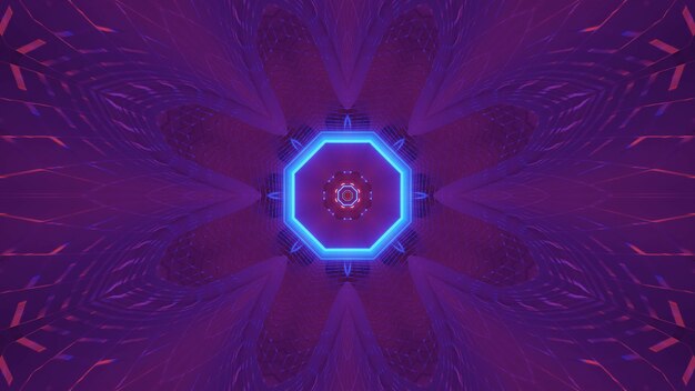 Fond cosmique avec des lumières laser colorées violettes et bleues - parfait pour un fond d'écran numérique