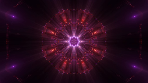 Fond cosmique avec des lumières laser colorées