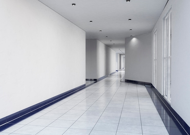 Photo gratuit fond de couloir vide