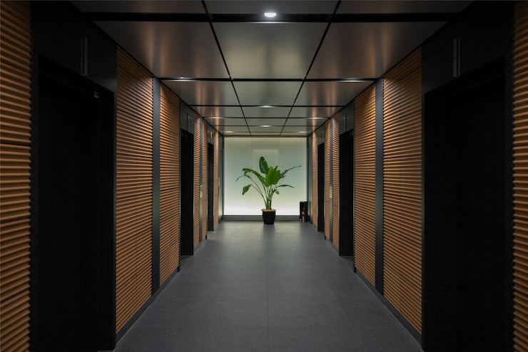 Photo gratuit fond de couloirs minimalistes