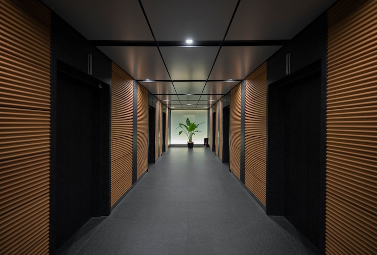 Photo gratuit fond de couloirs minimalistes