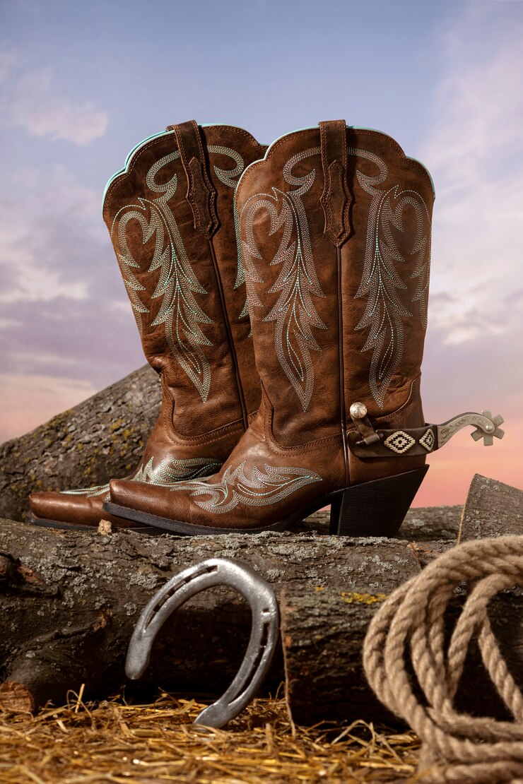 Photo gratuit fond de cow-boy avec des bottes