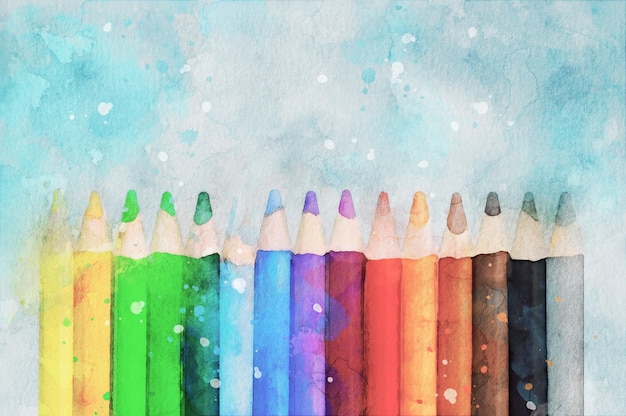 Photo gratuite fond de crayon de couleur aquarelle