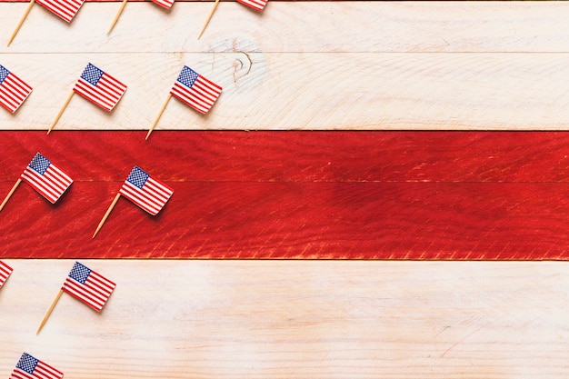 Photo gratuite fond de drapeau américain avec fond pour le jour de l'indépendance