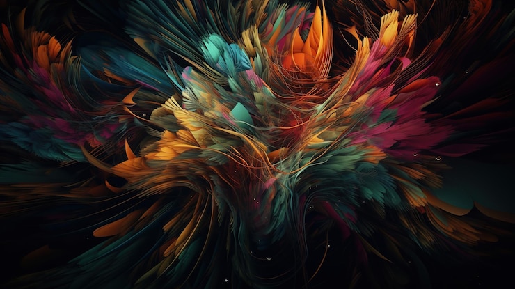 Photo gratuit fond d'écran coloré multicolore ia générative
