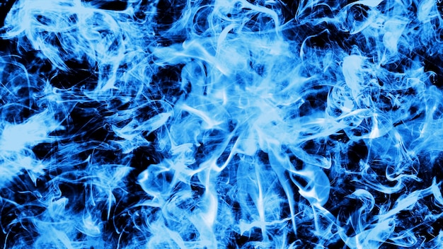 Fond d'écran de feu abstrait, image de flamme brûlante réaliste bleue