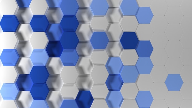 Fond d'écran géométrique abstrait hexagonal 3D