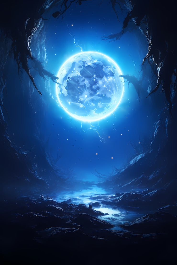 Photo gratuit fond d'écran lune d'art numérique