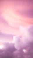 Photo gratuite fond d'écran de téléphone portable rose ciel nuageux