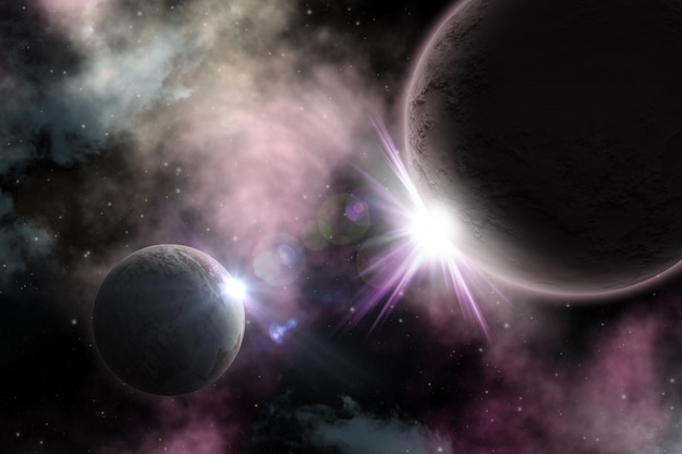 Photo gratuite fond d'espace 3d