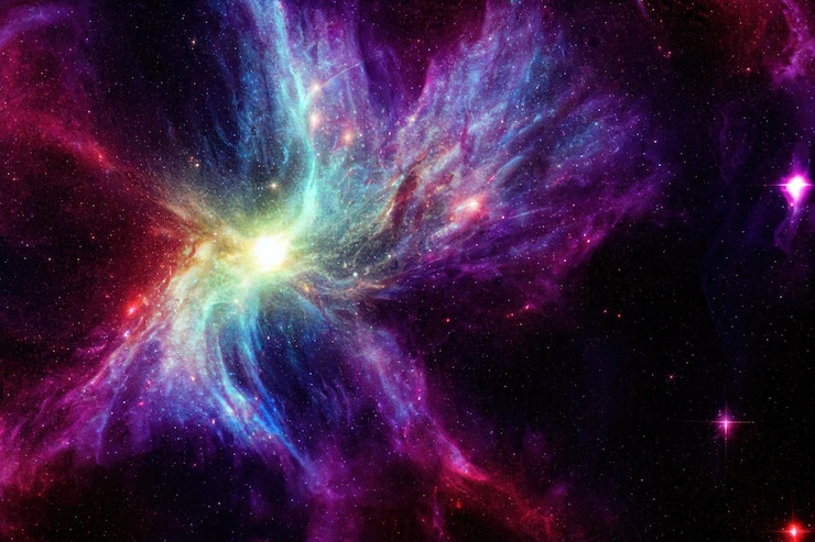 Photo gratuit fond d'espace cosmos de nuit étoilée réaliste et étoiles brillantes voie lactée et galaxie de couleur de poussière d'étoiles