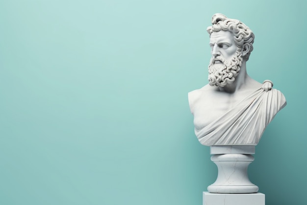 Fond esthétique avec buste grec