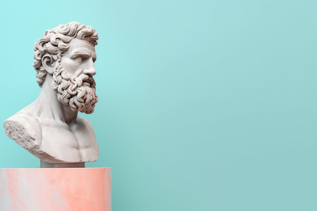 Fond esthétique avec buste grec