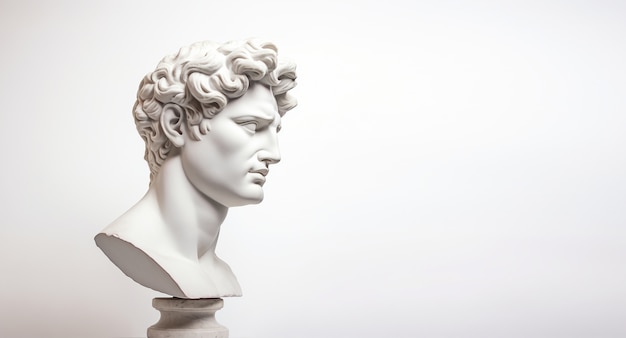 Fond esthétique avec buste grec