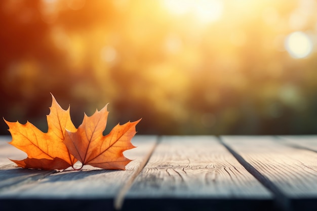 Photo gratuite fond de feuilles d'automne sec avec du bois