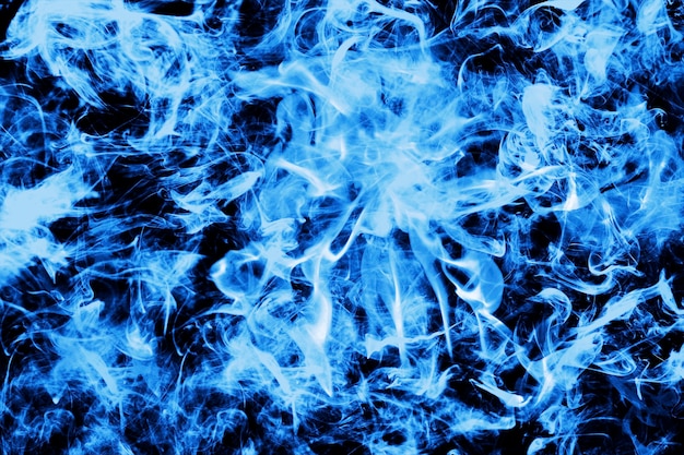 Fond de flamme abstraite, feu bleu flamboyant