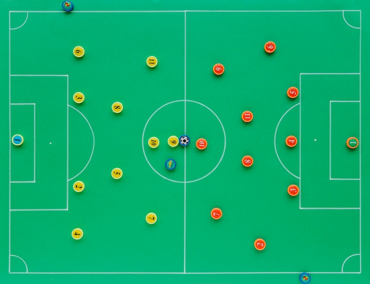 Photo gratuit fond de football avec le concept de tactiques
