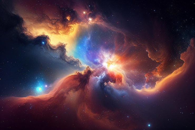 Photo gratuit le fond de la galaxie spatiale est génératif.