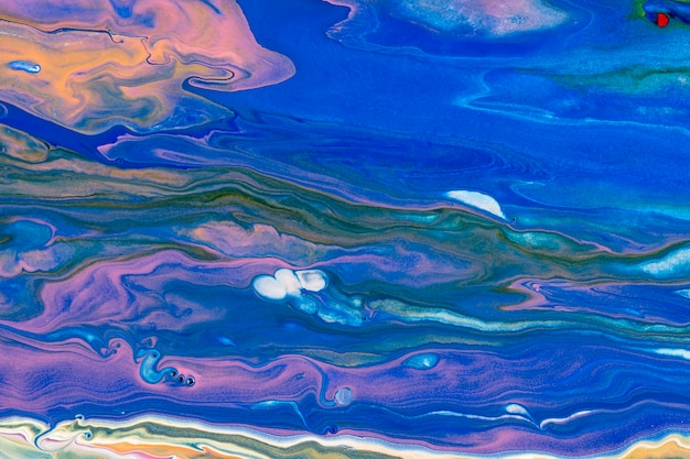 Fond de marbre liquide bleu abstrait art expérimental de texture fluide