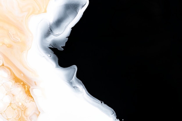 Fond de marbre liquide noir abstrait texture fluide art expérimental