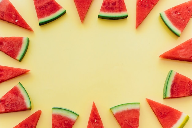 Fond de melon d&#39;eau jaune avec fond