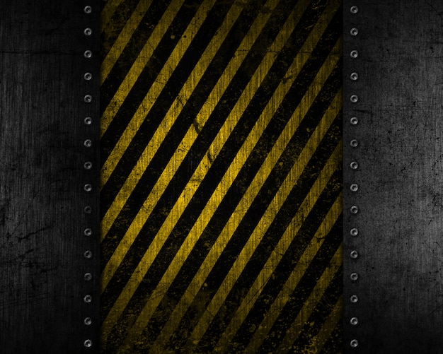 Photo gratuite fond en métal grunge avec texture en détresse jaune et noir