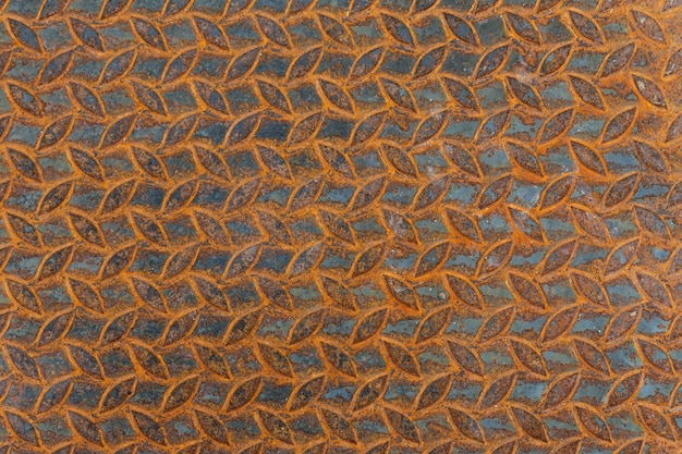 Fond métallique avec texture rouille.