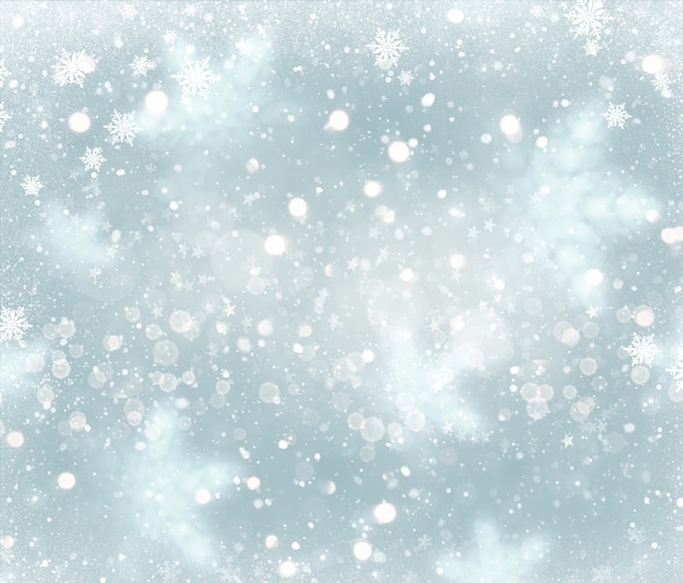 Photo gratuite fond de noël avec la conception de flocons de neige tombant