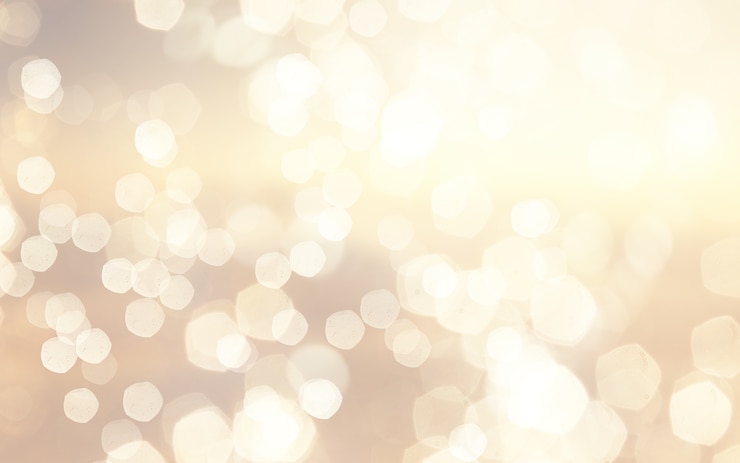Photo gratuit fond de noël avec conception de lumières bokeh or