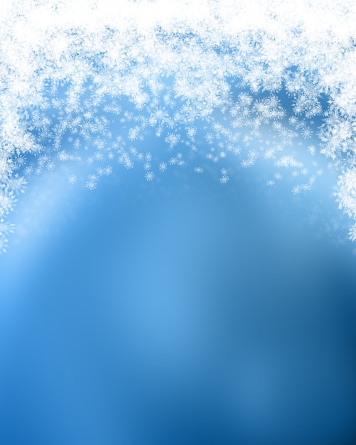Fond de Noël décoratif avec des flocons de neige