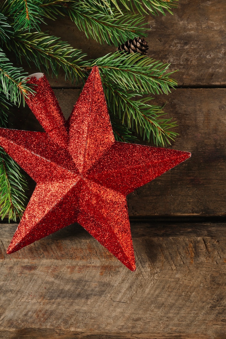 Photo gratuit fond de noël avec étoile