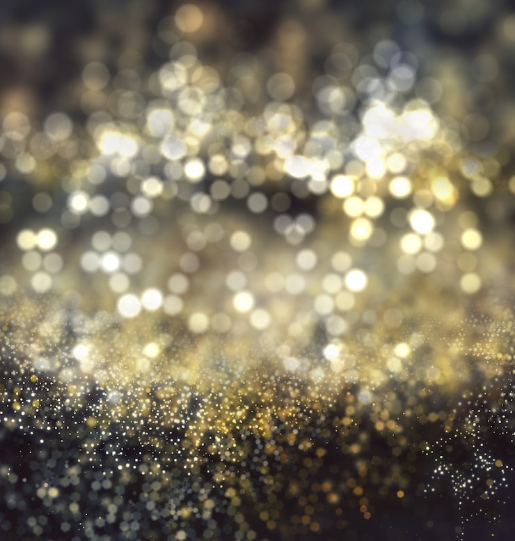 Photo gratuit fond de noël de lumières de bokeh et de paillettes