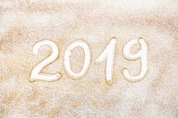 Fond de nouvel an avec 2019 chiffres