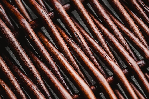 Fond de panier en bois vue de dessus