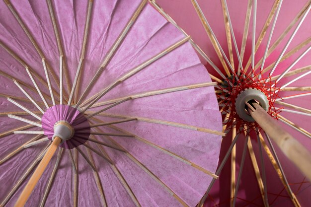 Fond avec parapluie traditionnel japonais wagasa