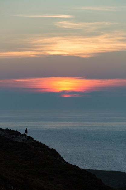 Fond de paysage de ciel nuageux