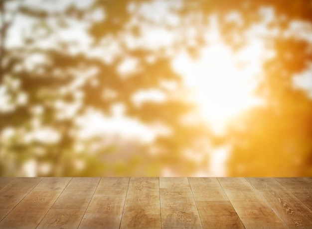 Fond de produit de table en bois