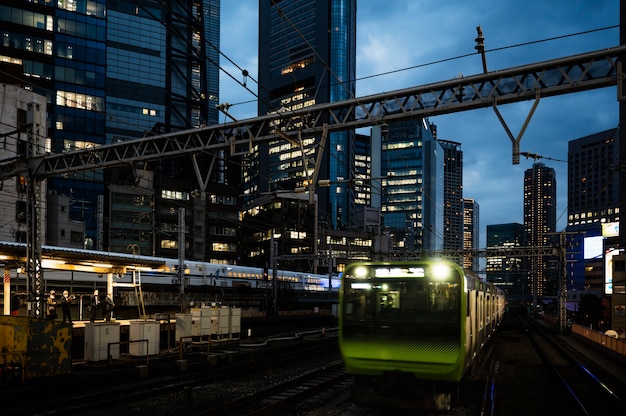 Photo gratuite fond de rue de tokyo moderne