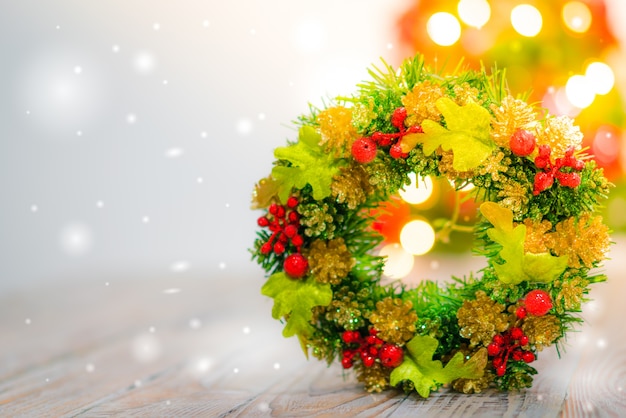 Fond de table de Noël avec des décorations