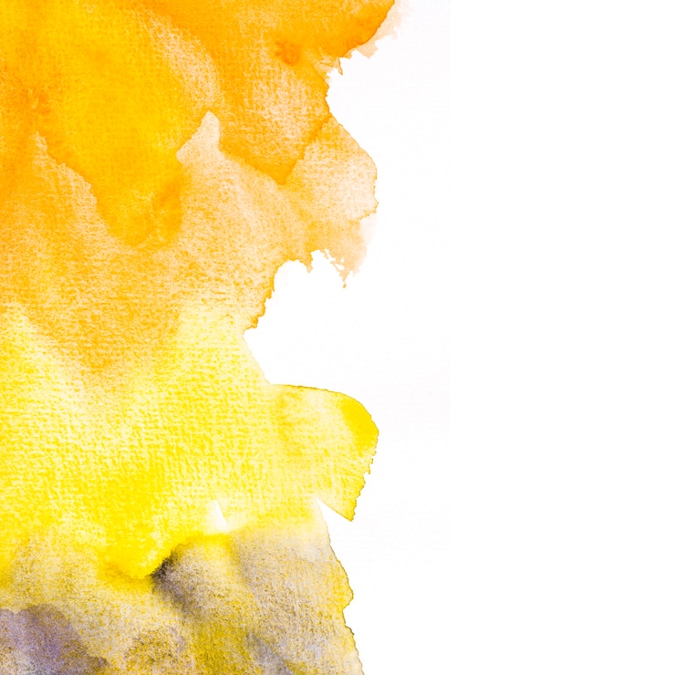 Photo gratuit un fond de tache aquarelle orange et jaune