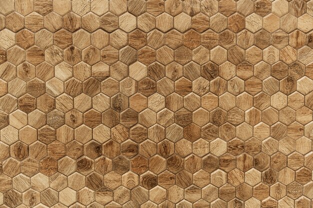 Fond texturé bois à motifs hexagonaux