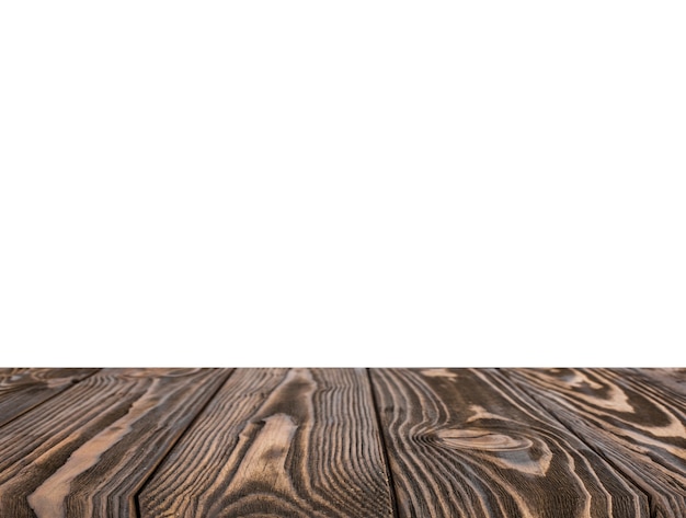 Fond texturé brun en bois isolé sur fond blanc