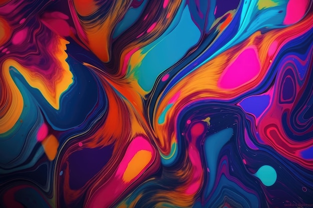 Photo gratuite fond de texture colorée abstraite liquide ai générative