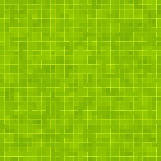 Photo gratuite fond et texture de mur de mosaïque de carreaux de pixel carré vert vif abstrait.